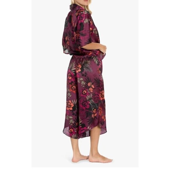 Midnight Bakery Floral Satin PJ Set Women Size Large - Picture 2 of 12